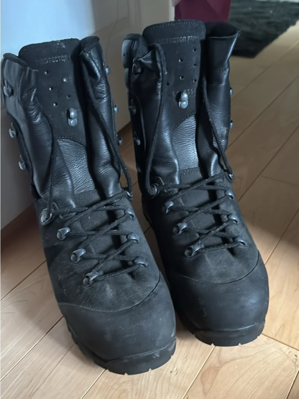 Men's Black Lace-Up Combat Boots